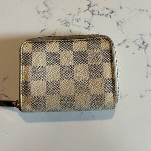 LV Damier Azur Small Zip Wallet